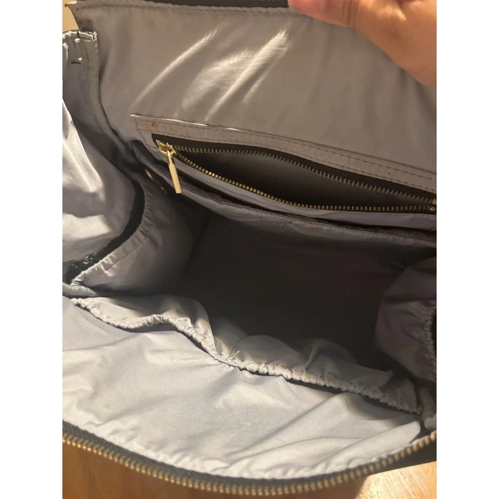 Freshly Picked Classic Diaper Bag Backpack Black Vegan Leather GLD Hardware $199